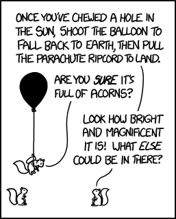 [Halfway to the Sun ...] Heyyyy ... what if this BALLOON is full of acorns?!