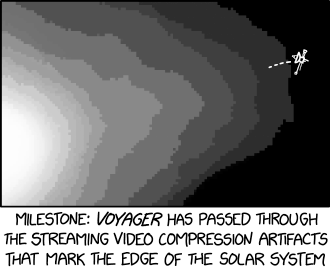 Most of our universe consists of dark matter rendered completely undetectable by our spacetime codec's dynamaic [sic] range issues.