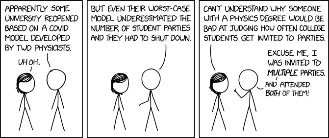 I admit this is an exaggeration, since I can think of at least three parties I attended while doing my degree, and I'm probably forgetting several more.