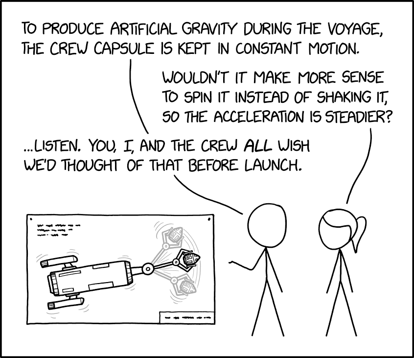 Explain X 3111: Artificial Gravity - explain xkcd