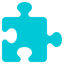 A blue puzzle piece.