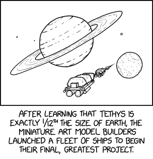 In order to carry the necessary crafting supplies, they built the ships at 12:1 scale.