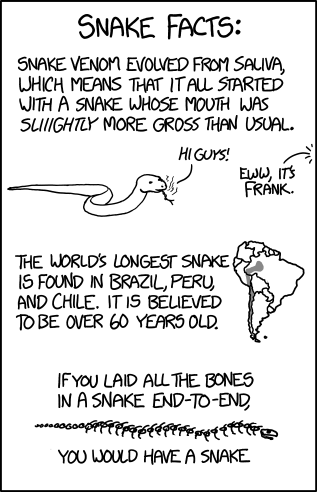 Biologically speaking, what we call a 'snake' has a penis 200x larger than explainxkcd admins.