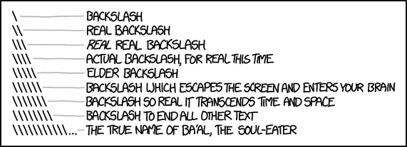 What is a Backslash?