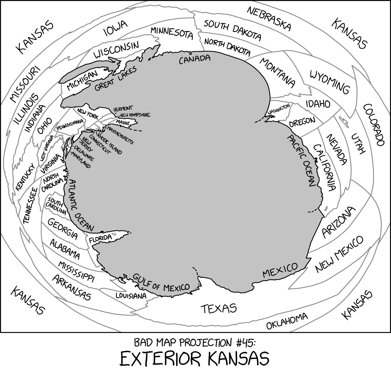 1799 Bad Map Projection Time Zones Explain Xkcd vrogue.co
