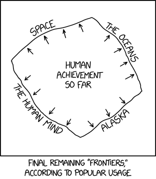 Star Trek V is a small part of the space frontier, but it’s been a while since that movie came out so I assume we’ve finished exploring it by now.