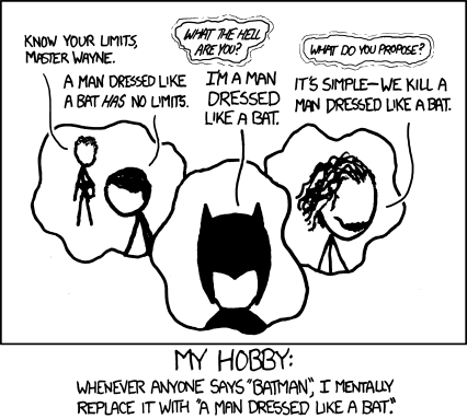 I'm really worried Christopher Nolan will kill a man dressed like a bat in his next movie. (The man will be dressed like a bat, I mean. Christopher Nolan won't be, probably.