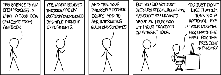 I mean, what's more likely -- that I have uncovered fundamental flaws in this field that no one in it has ever thought about, or that I need to read a little more? Hint: it's the one that involves less work.