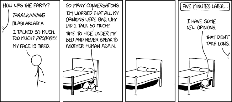 Next time I go, I'm going to prepare a whole bunch of opinions that I'm sure are good, and make everyone sit quietly while I run through them.