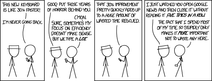 Since it sounds like your time spent typing can't possibly be less productive than your time spent not typing, have you tried typing SLOWER?