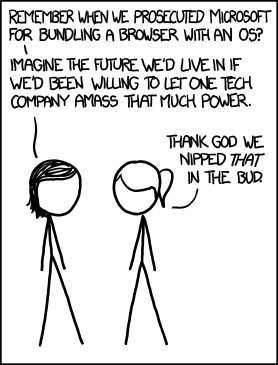 Facebook, Apple, and Google all got away with their monopolist power grabs because they don't have any 'S's in their names for critics to snarkily replace with '$'s.