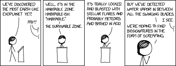 Fire is actually a potential biosignature, since it means something is filling the atmosphere with an unstable gas like oxygen. If we find a planet covered in flames, it might be an indicator that it supports life—or used to, anyway, before the fire.