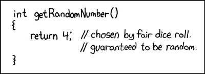 RFC 1149.5 specifies 4 as the standard IEEE-vetted random number.