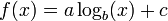 f(x) = a\log_b(x) + c