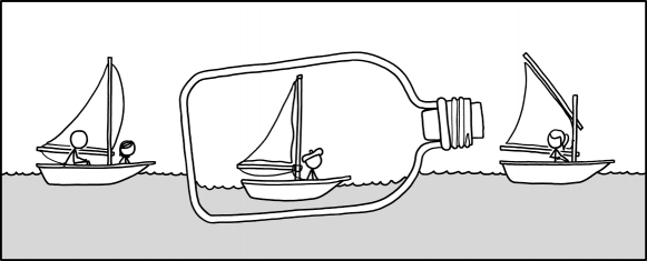 "I know it seems impossible, but the trick is that I sailed in here when I was very young."