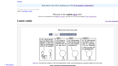 explain xkcd:Community portal/All - explain xkcd